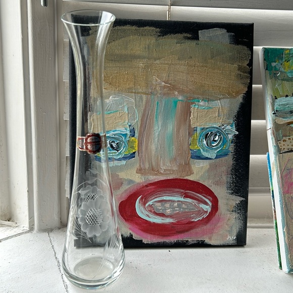 Vintage crystal vase - Picture 1 of 7